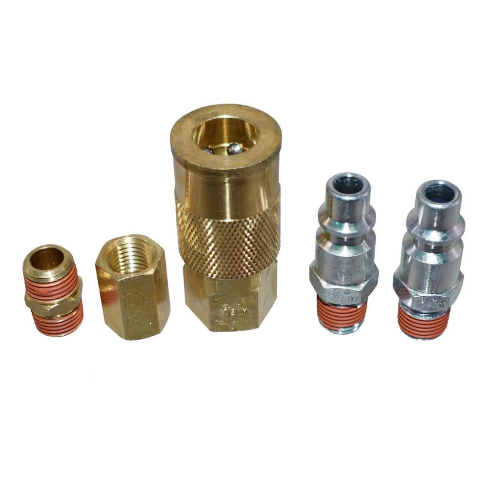 Husky 3/8 In. Industrial Style Quick-Connector Kit (5-Piece) 2 Husky 3/8 In. Industrial Style Quick-Connector Kit (5-Piece) - Image 2
