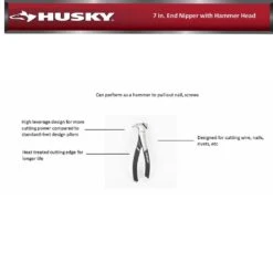 Husky 7 In. End Nipper With Hammer Head 11 Husky 7 In. End Nipper With Hammer Head -Husky Shop husky all trades specialty pliers 90148 fa 1000