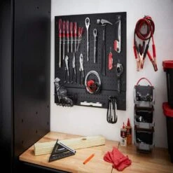 Husky Steel Pegboard Set In Black (28 In. W X 23.5 In H) For Heavy Duty Welded Steel Garage Storage System 8 Husky Steel Pegboard Set In Black (28 In. W X 23.5 In H) For Heavy Duty Welded Steel Garage Storage System -Husky Shop husky black husky pegboards hsl0222 40 1000