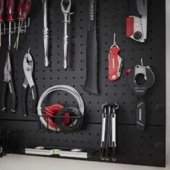 Husky Steel Pegboard Set In Black (28 In. W X 23.5 In H) For Heavy Duty Welded Steel Garage Storage System 10 Husky Steel Pegboard Set In Black (28 In. W X 23.5 In H) For Heavy Duty Welded Steel Garage Storage System -Husky Shop husky black husky pegboards hsl0222 4f 1000
