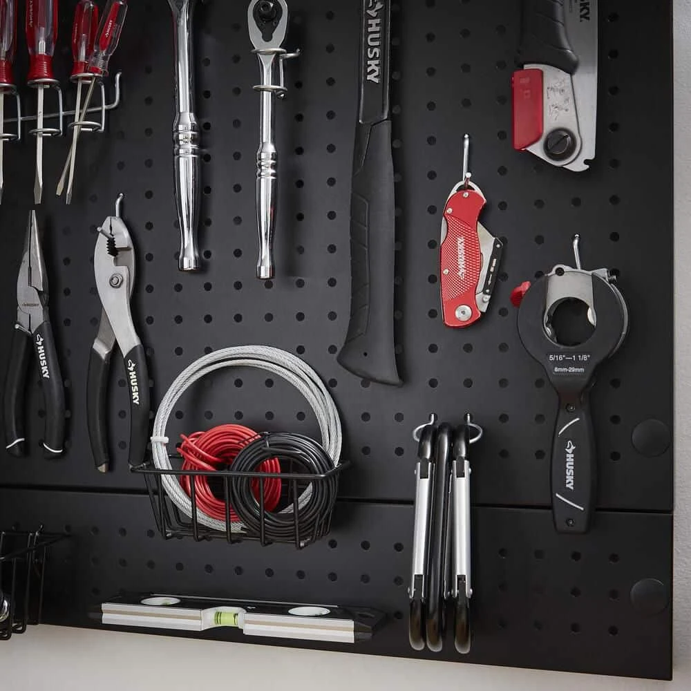 Husky Steel Pegboard Set In Black (28 In. W X 23.5 In H) For Heavy Duty Welded Steel Garage Storage System 5 Husky Steel Pegboard Set In Black (28 In. W X 23.5 In H) For Heavy Duty Welded Steel Garage Storage System - Image 5