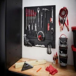 Husky Steel Pegboard Set In Black (28 In. W X 23.5 In H) For Heavy Duty Welded Steel Garage Storage System 9 Husky Steel Pegboard Set In Black (28 In. W X 23.5 In H) For Heavy Duty Welded Steel Garage Storage System -Husky Shop husky black husky pegboards hsl0222 c3 1000
