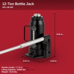 Husky 12-Ton Hydraulic Bottle Car Jack -Husky Shop husky bottle jacks hpl12b 66 1000