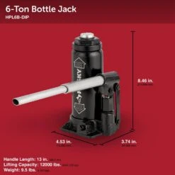 Husky 6-Ton Hydraulic Bottle Car Jack -Husky Shop husky bottle jacks hpl6b 66 1000