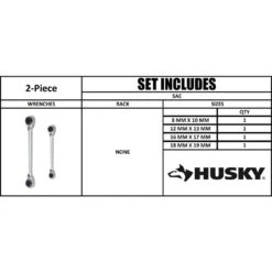 Husky Metric Quad Drive Ratcheting Wrench Set (2-Piece) 13 Husky Metric Quad Drive Ratcheting Wrench Set (2-Piece) -Husky Shop husky box wrenches hqrrw2pcmm d4 1000