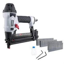 Husky Pneumatic 2-in-1 18 Gauge 2 In. Brad Nailer And 1/4 In. Narrow Crown Stapler With Fasteners (400-Count) -Husky Shop husky brad nailers dp2118g fa 1000