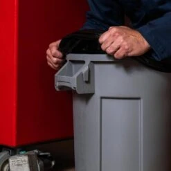 Husky 10 Gal. Grey Heavy Duty Commercial Outdoor Trash Can With Domed Lid -Husky Shop husky commercial trash cans 999 2510 1f 1000