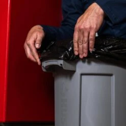 Husky 10 Gal. Grey Heavy Duty Commercial Outdoor Trash Can With Domed Lid -Husky Shop husky commercial trash cans 999 2510 44 1000