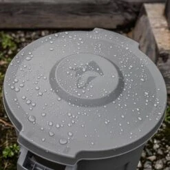 Husky 10 Gal. Grey Heavy Duty Commercial Outdoor Trash Can With Domed Lid -Husky Shop husky commercial trash cans 999 2510 4f 1000