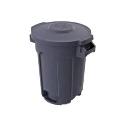 Husky 10 Gal. Grey Heavy Duty Commercial Outdoor Trash Can With Domed Lid