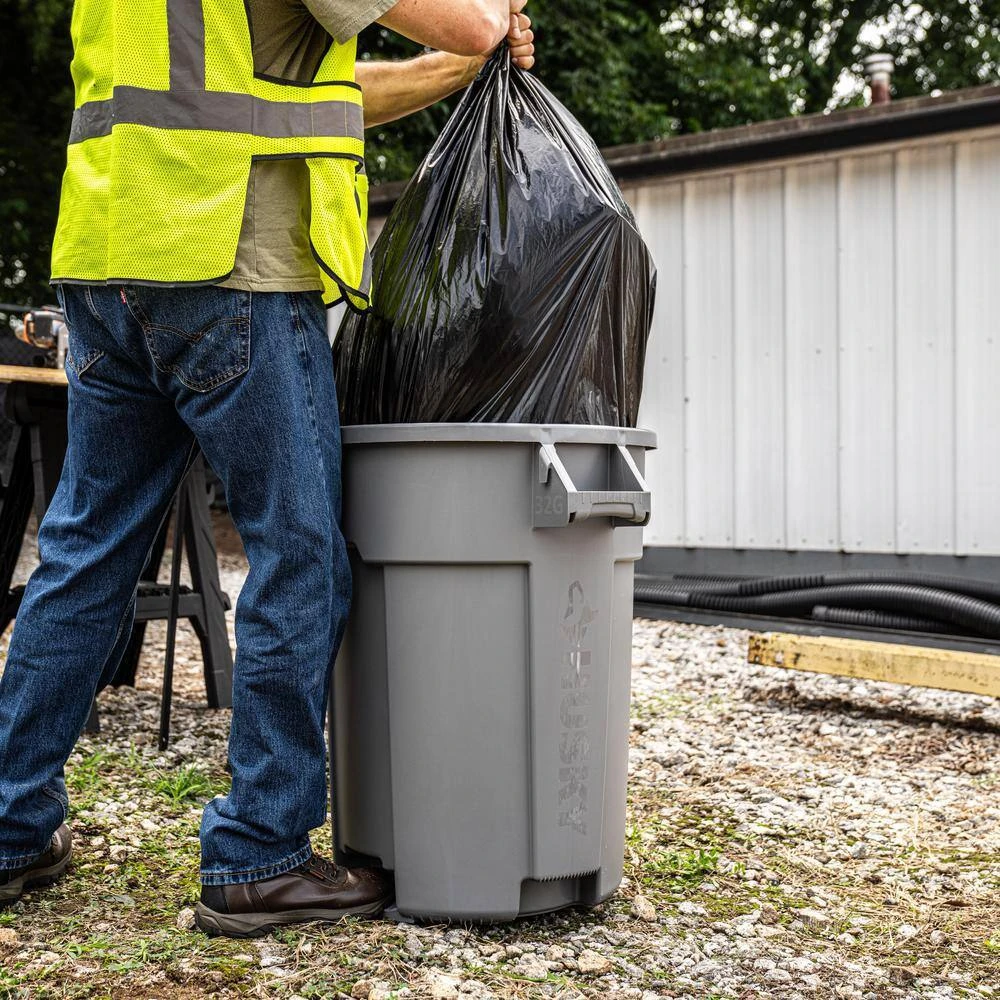 Husky 32 Gal. Grey Heavy Duty Commercial Outdoor Trash Can With Domed Lid 7 Husky 32 Gal. Grey Heavy Duty Commercial Outdoor Trash Can With Domed Lid - Image 7