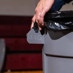 Husky 44 Gal. Grey Heavy Duty Commercial Outdoor Trash Can With Domed Lid -Husky Shop husky commercial trash cans 999 2544 1f 1000