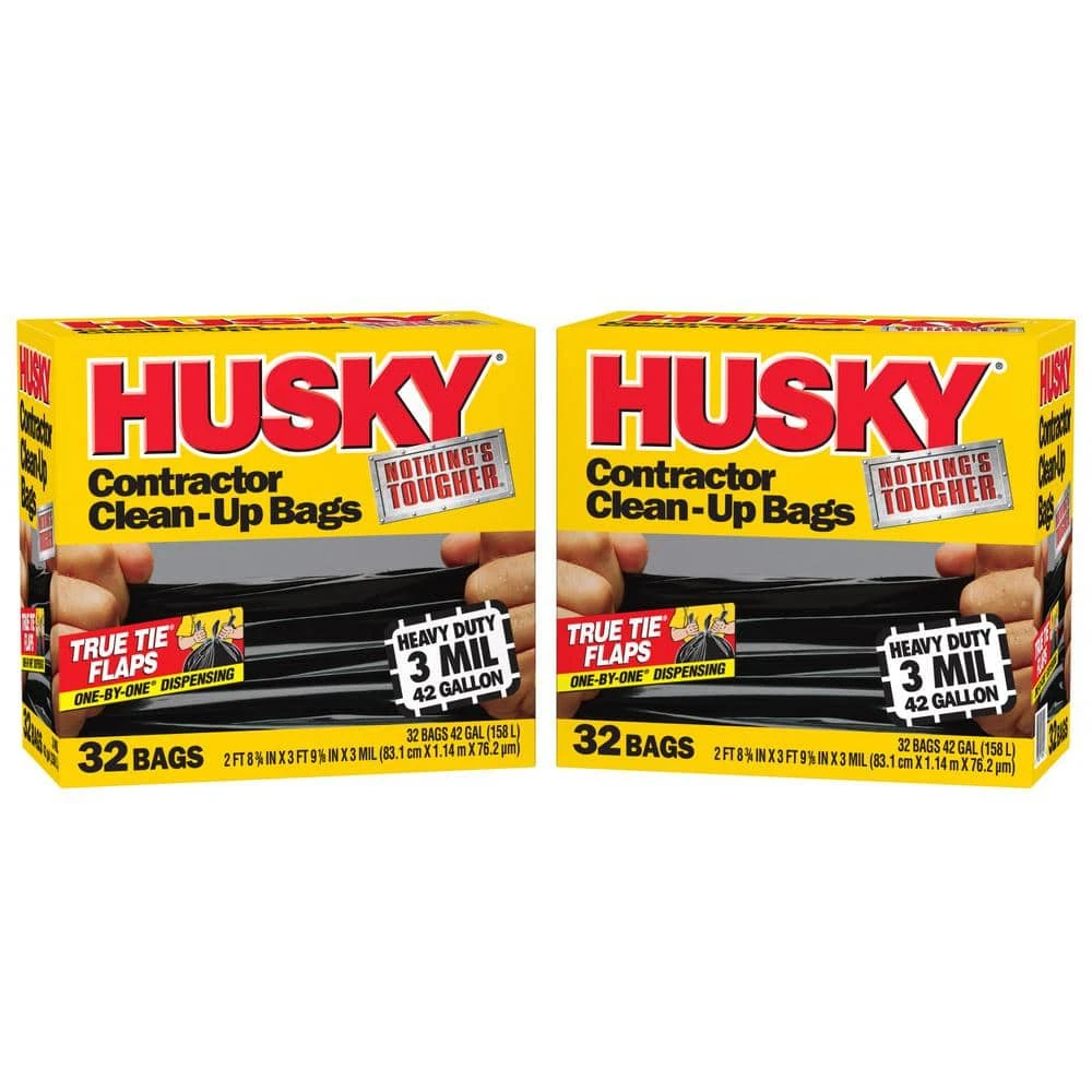 Husky 42 Gal. Heavy-Duty Clean-Up Bags (64-Count) 1 Husky 42 Gal. Heavy-Duty Clean-Up Bags (64-Count)