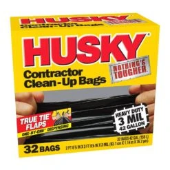 Husky 42 Gal. Heavy-Duty Clean-Up Bags (64-Count) 10 Husky 42 Gal. Heavy-Duty Clean-Up Bags (64-Count) -Husky Shop husky contractor bags hk42wc032b 2pk c3 1000