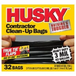 Husky 42 Gal. Heavy Duty Clean-Up Bags (32-Count) -Husky Shop husky contractor bags hk42wc032b c3 1000