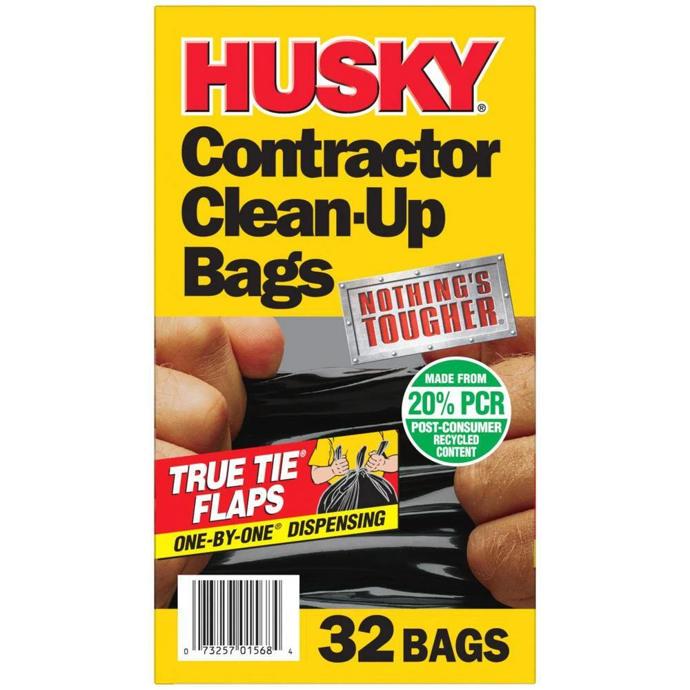 Husky 42 Gal. Heavy-Duty Contractor Clean-Up Bags With 20% PCR (32-Count) 3 Husky 42 Gal. Heavy-Duty Contractor Clean-Up Bags With 20% PCR (32-Count) - Image 3