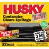 Husky 42 Gal. Heavy-Duty Contractor Clean-Up Bags With 20% PCR (32-Count) -Husky Shop husky contractor bags hkr42wc032b 64 1000