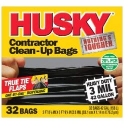 Husky 42 Gal. Heavy-Duty Contractor Clean-Up Bags With 20% PCR (32-Count) 16 Husky 42 Gal. Heavy-Duty Contractor Clean-Up Bags With 20% PCR (32-Count) -Husky Shop husky contractor bags hkr42wc032b 66 1000