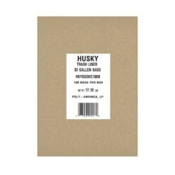 Husky 33 Gal. Heavy Duty Flap Tie Black Trash Liners (100-Count) -Husky Shop husky contractor bags hkyo33wc100b 4f 1000