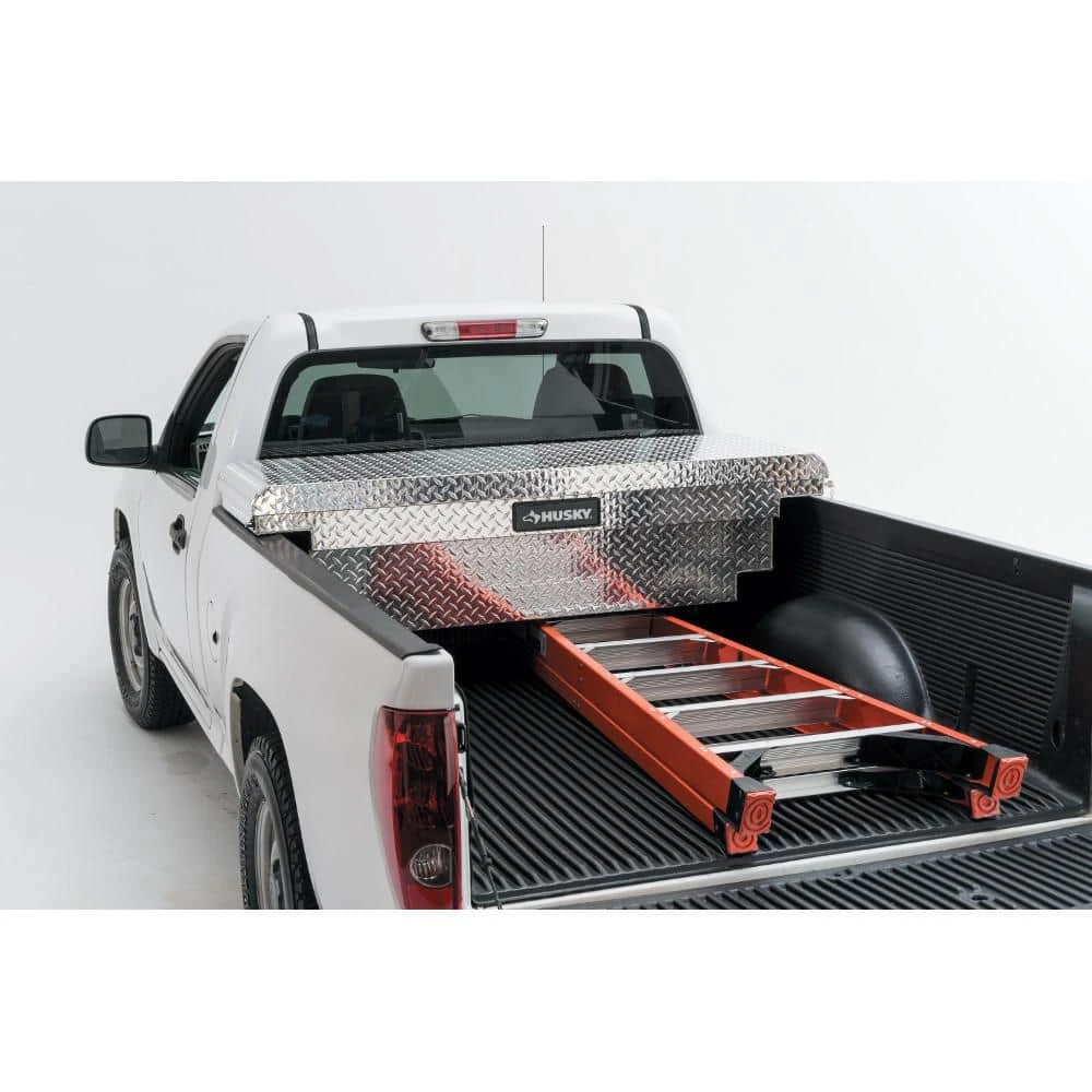 Husky 61.86 In. Diamond Plate Aluminum Low Profile Mid-Size Crossbed Truck Tool Box 5 Husky 61.86 In. Diamond Plate Aluminum Low Profile Mid-Size Crossbed Truck Tool Box - Image 5