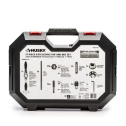 Husky SAE/Metric Ratcheting Tap And Die Set (77-Piece) 16 Husky SAE/Metric Ratcheting Tap And Die Set (77-Piece) -Husky Shop husky dies htapdie75pc fa 1000