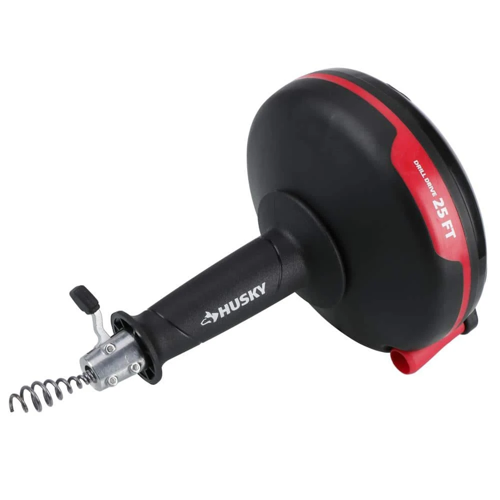 Husky 25 Ft. Power Drum Drain Snake Drill-Operated Auger For Sink, Tub And Shower Clogs 10 Husky 25 Ft. Power Drum Drain Snake Drill-Operated Auger For Sink, Tub And Shower Clogs - Image 10