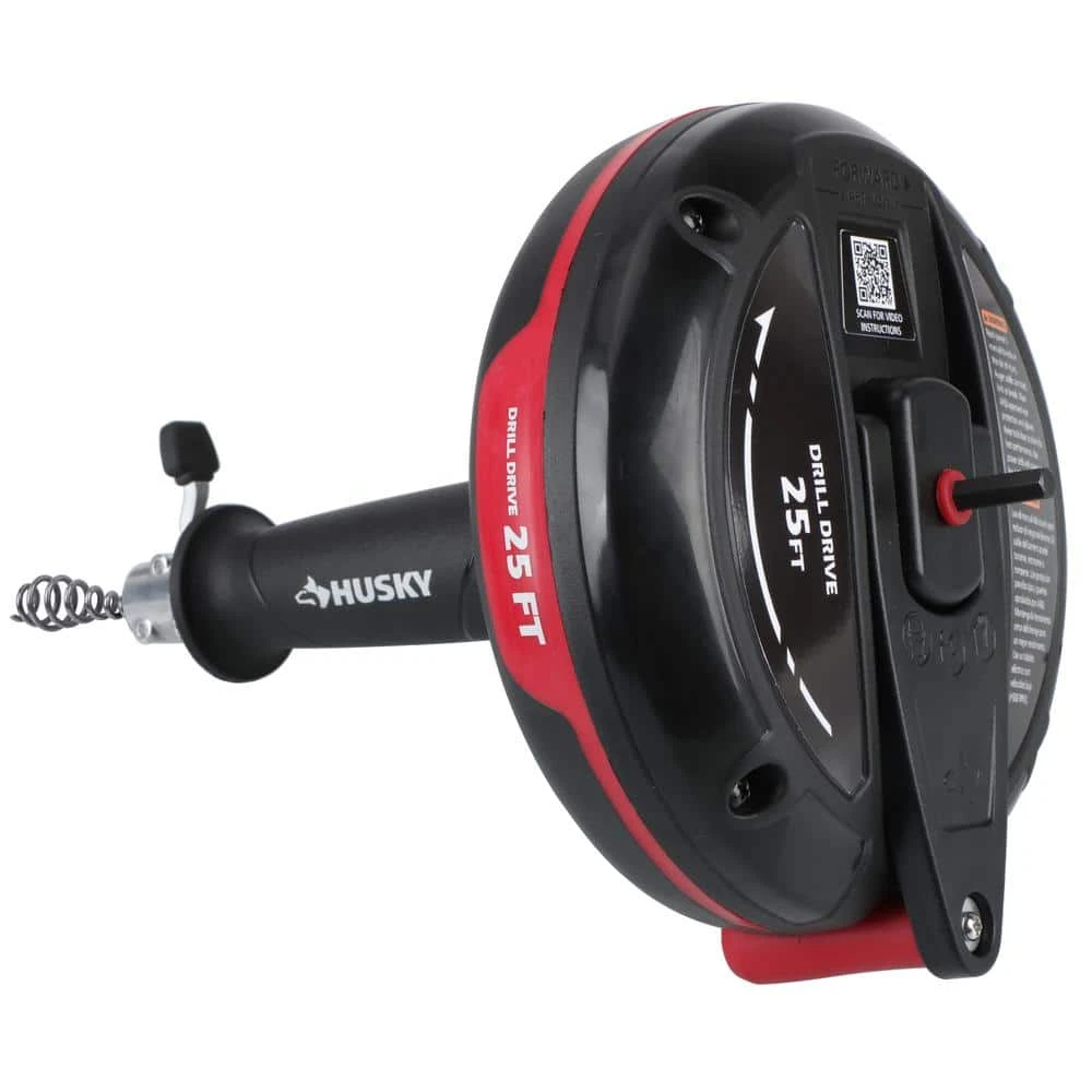 Husky 25 Ft. Power Drum Drain Snake Drill-Operated Auger For Sink, Tub And Shower Clogs 12 Husky 25 Ft. Power Drum Drain Snake Drill-Operated Auger For Sink, Tub And Shower Clogs - Image 12