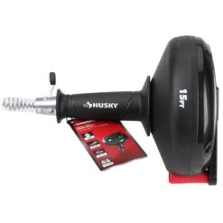 Husky 15 Ft. Manual Drain Snake Compact Drum Auger For Sink, Shower And Tub Clogs -Husky Shop husky drain snakes 410 186 0111 76 1000