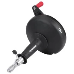 Husky 15 Ft. Manual Drain Snake Compact Drum Auger For Sink, Shower And Tub Clogs -Husky Shop husky drain snakes 410 186 0111 c3 1000