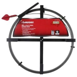 Husky 40 Ft. Flat Steel Sewer Rod -Husky Shop husky drain snakes 410 277 0111 44 1000