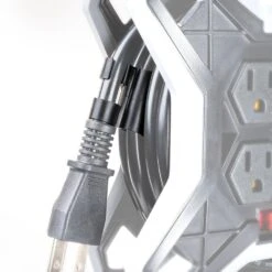 Husky 15 Ft. Extension Cord Reel With 4 Outlets, Black -Husky Shop husky extension cord reels hks0415cr fa 1000