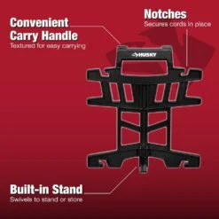 Husky 150 Ft. 16/3 Heavy Duty Extension Cord Reel Storage Holder, Black -Husky Shop husky extension cord reels ylcr 17 fa 1000