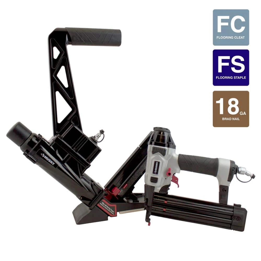 Husky Pneumatic 3-in-1 Flooring Nailer And Brad Nailer Combo Kit (2-Piece) 12 Husky Pneumatic 3-in-1 Flooring Nailer And Brad Nailer Combo Kit (2-Piece) - Image 12