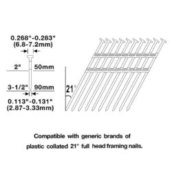 Husky Pneumatic 21-Degree 3-1/2 In. Full Round Head Framing Nailer 15 Husky Pneumatic 21-Degree 3-1/2 In. Full Round Head Framing Nailer -Husky Shop husky framing nailers dpfr2190 76 1000