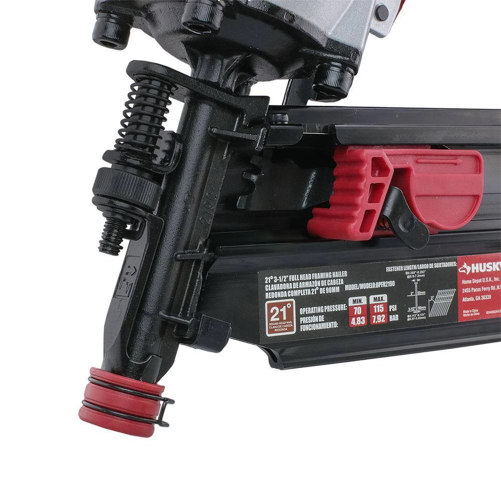 Husky Pneumatic 21-Degree 3-1/2 In. Full Round Head Framing Nailer 3 Husky Pneumatic 21-Degree 3-1/2 In. Full Round Head Framing Nailer - Image 3