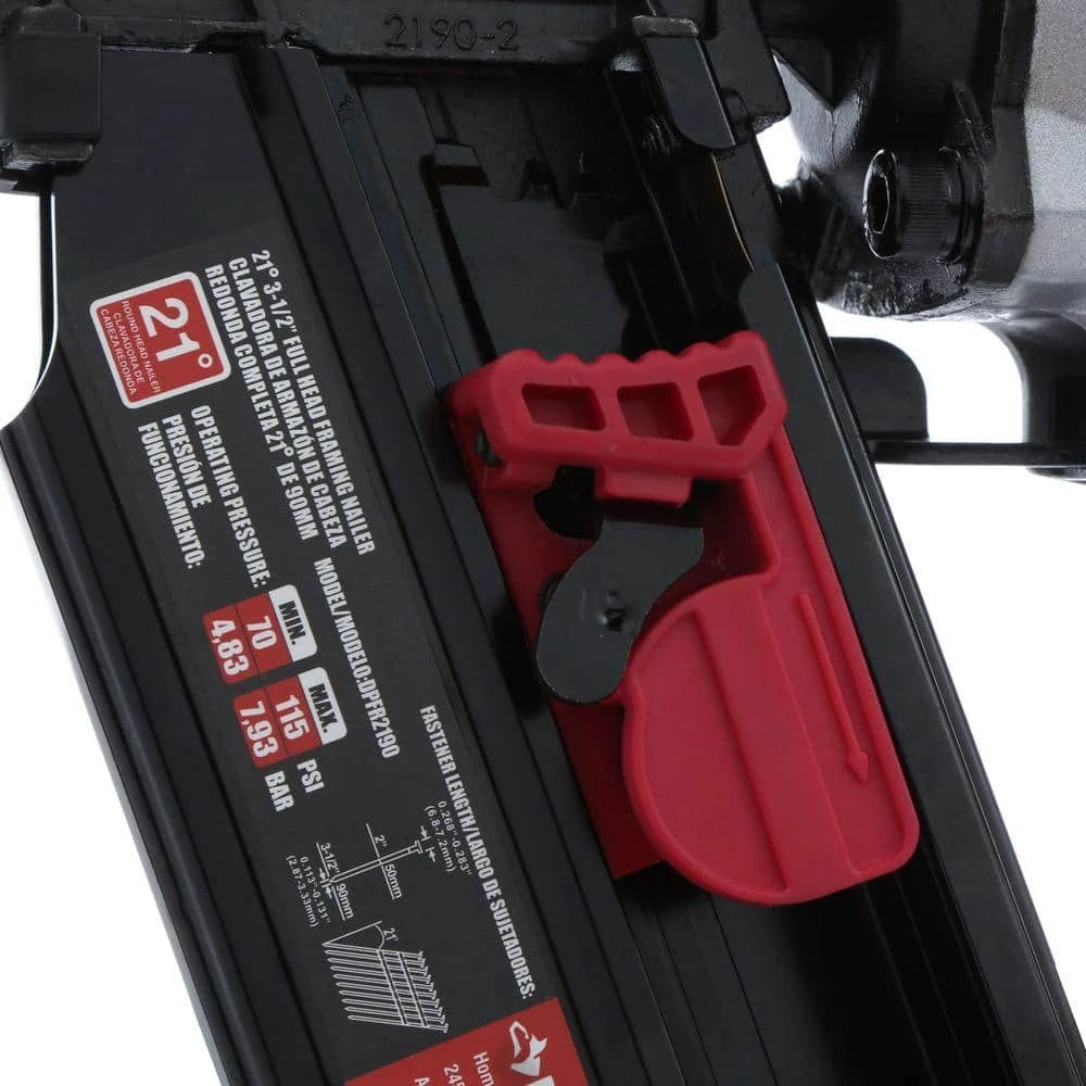 Husky Pneumatic 21-Degree 3-1/2 In. Full Round Head Framing Nailer And Pneumatic Mini Palm Nailer Kit With Nails 3 Husky Pneumatic 21-Degree 3-1/2 In. Full Round Head Framing Nailer And Pneumatic Mini Palm Nailer Kit With Nails - Image 3