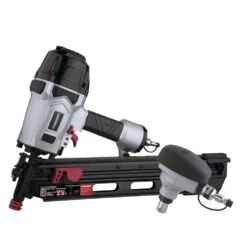 Husky Pneumatic 21-Degree 3-1/2 In. Full Round Head Framing Nailer And Pneumatic Mini Palm Nailer Kit With Nails
