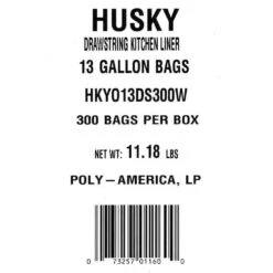 Husky 13 Gal. Drawstring Kitchen Trash Bags (300-Count) 8 Husky 13 Gal. Drawstring Kitchen Trash Bags (300-Count) -Husky Shop husky garbage bags hkyo13ds300w 1f 1000