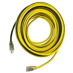 Husky VividFlex 50 Ft. 12/3 Heavy Duty Indoor/Outdoor Extension Cord With Lighted End, Yellow -Husky Shop husky general purpose cords 24050hy 40 1000