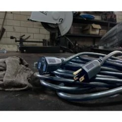 Husky 50 Ft. 14/3 Medium Duty Indoor/Outdoor Oil Resistant Extension Cord, Black -Husky Shop husky general purpose cords 57050blkhy 31 1000