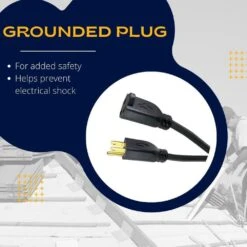 Husky 50 Ft. 14/3 Medium Duty Indoor/Outdoor Oil Resistant Extension Cord, Black -Husky Shop husky general purpose cords 57050blkhy 76 1000