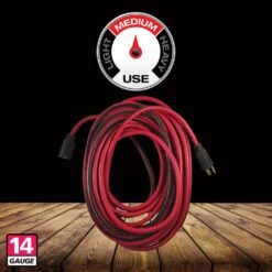 Husky 25 Ft. 14/3 Medium Duty Indoor/Outdoor Extension Cord, Red/Black 14 Husky 25 Ft. 14/3 Medium Duty Indoor/Outdoor Extension Cord, Red/Black -Husky Shop husky general purpose cords 63025hy fa 1000