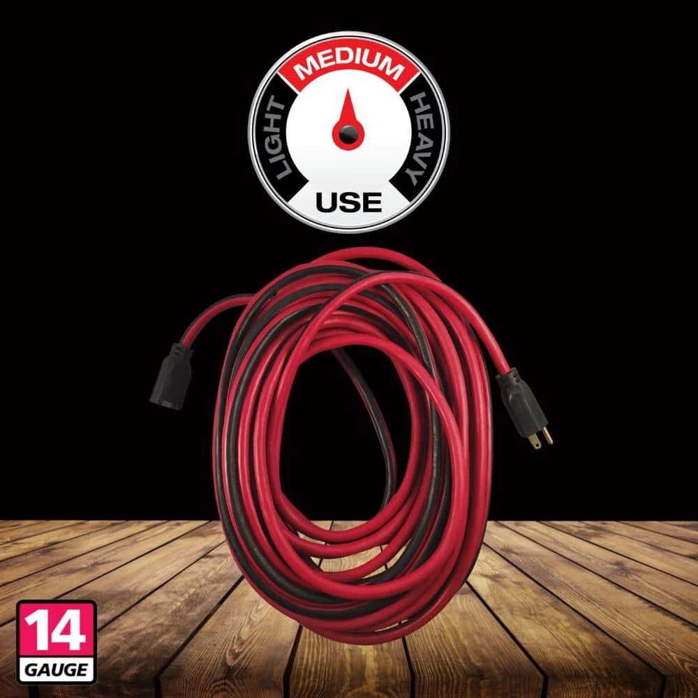 Husky 50 Ft. 14/3 Medium Duty Indoor/Outdoor Extension Cord, Red/Black 7 Husky 50 Ft. 14/3 Medium Duty Indoor/Outdoor Extension Cord, Red/Black - Image 7