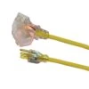 Husky 50 Ft. 14/3 Medium Duty Indoor/Outdoor Extension Cord With Multiple Outlet Triple Tap Lighted End, Yellow -Husky Shop husky general purpose cords sjtw143050tripl 64 1000