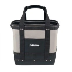 Husky 14 In. 5 Pocket Open Top Tote Tool Bag -Husky Shop husky grey husky tool bags hd60089 th c3 1000