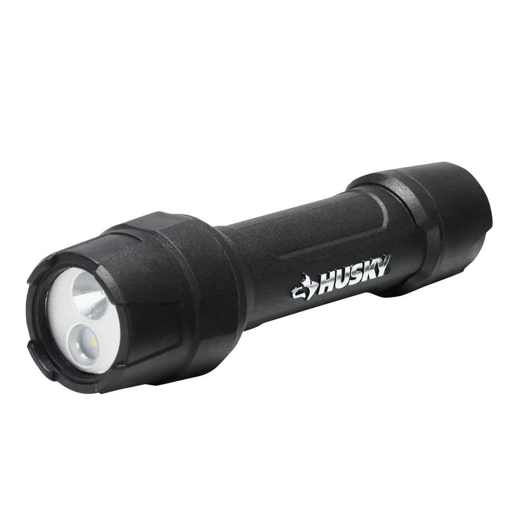 Husky 1000 Lumens Tough Stainless Steel Core Multi-Setting LED Flashlight, Impact And Water Resistant With Batteries 1 Husky 1000 Lumens Tough Stainless Steel Core Multi-Setting LED Flashlight, Impact And Water Resistant With Batteries