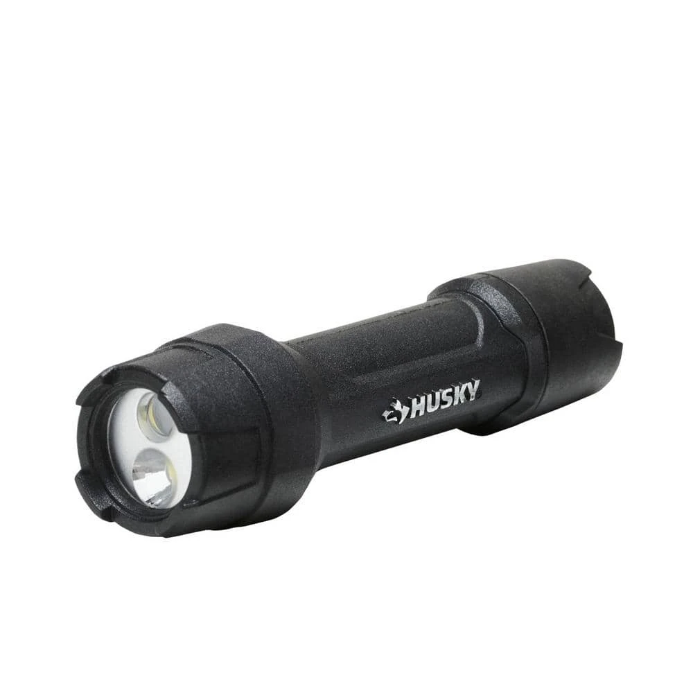 Husky 500 Lumens Tough Stainless Steel Core Multi-Setting LED Flashlight, Impact And Water Resistant With Batteries 1 Husky 500 Lumens Tough Stainless Steel Core Multi-Setting LED Flashlight, Impact And Water Resistant With Batteries