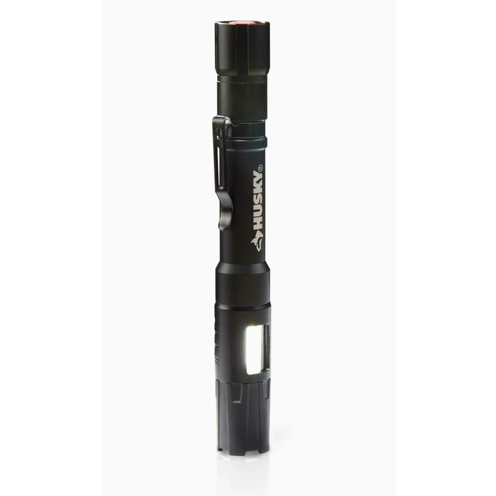 Husky 100 Lumen LED Aluminum Penlight With Side Flashlight, Impact And Water Resistant, High/Low With Batteries 4 Husky 100 Lumen LED Aluminum Penlight With Side Flashlight, Impact And Water Resistant, High/Low With Batteries - Image 4