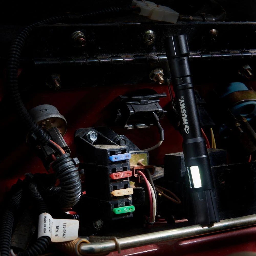 Husky 100 Lumen LED Aluminum Penlight With Side Flashlight, Impact And Water Resistant, High/Low With Batteries 8 Husky 100 Lumen LED Aluminum Penlight With Side Flashlight, Impact And Water Resistant, High/Low With Batteries - Image 8