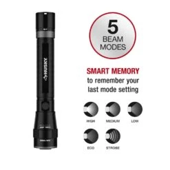 Husky 5000 Lumens Dual Power LED Rechargeable Focusing Flashlight With Rechargeable Battery And USB-C Cable Included 19 Husky 5000 Lumens Dual Power LED Rechargeable Focusing Flashlight With Rechargeable Battery And USB-C Cable Included -Husky Shop husky handheld flashlights hsky5000dpfl 1d 1000